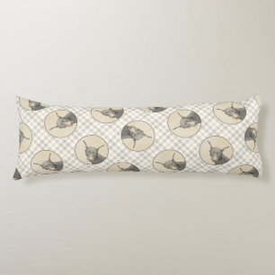 Doberman Pinscher Painting Dobie Cropped Dog Art Body Cushion