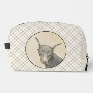 Doberman Pinscher Painting Dobie Cropped Dog Art Dopp Kit