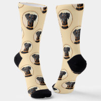 Doberman Pinscher Painting Dobie Uncropped Dog Art