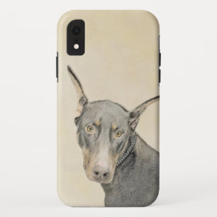 Doberman Pinscher Painting - Original Dog Art Case-Mate iPhone Case