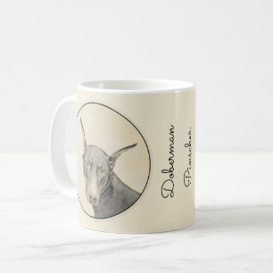 Doberman Pinscher Painting - Original Dog Art Coffee Mug