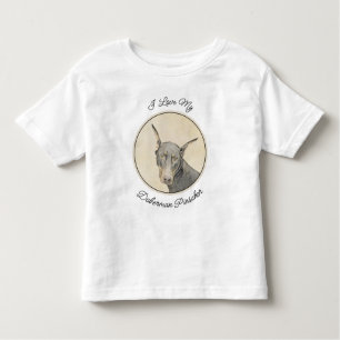 Doberman Pinscher Painting - Original Dog Art Toddler T-Shirt