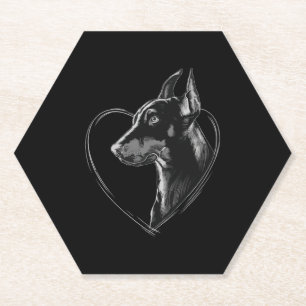Doberman Pinscher Paper Coaster