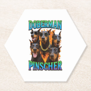 Doberman Pinscher Paper Coaster