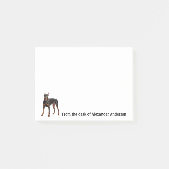 Doberman Pinscher Personalise Notes (Front)