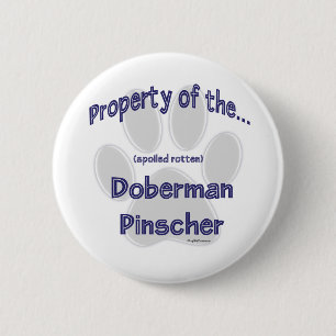 Doberman Pinscher Property - Button