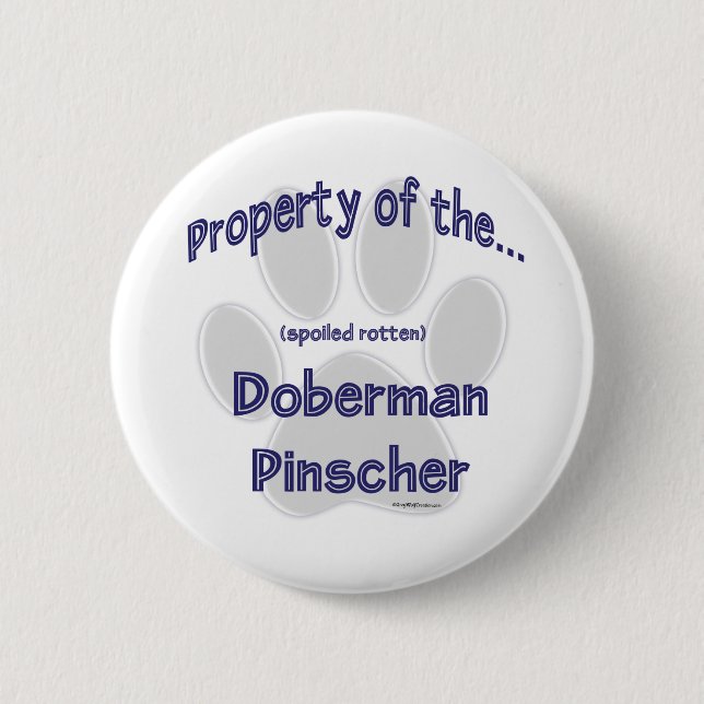 Doberman Pinscher Property - Button (Front)
