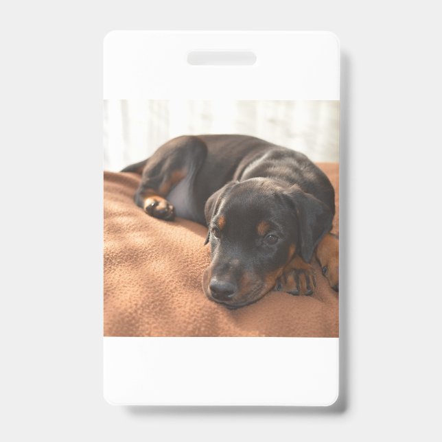 doberman-pinscher-puppy ID badge (Front)