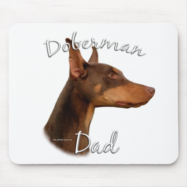 Doberman Pinscher (red) Dad 2 Mouse Pad (Front)