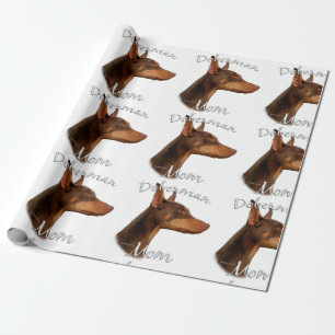 Doberman Pinscher (red) Mom 2 Wrapping Paper