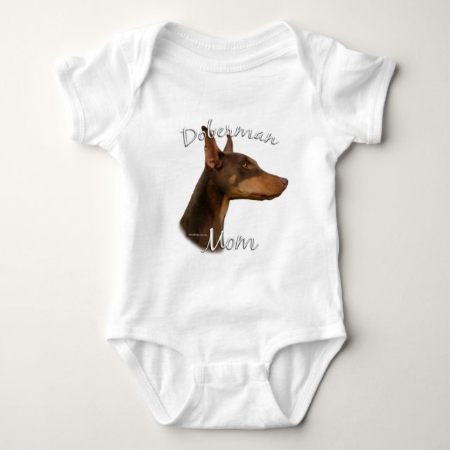 Doberman Pinscher (red) Mum 2 Baby Bodysuit (Front)