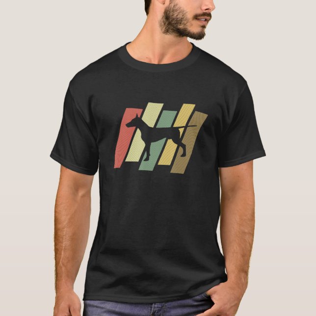 Doberman Pinscher Retro Dog T-Shirt (Front)
