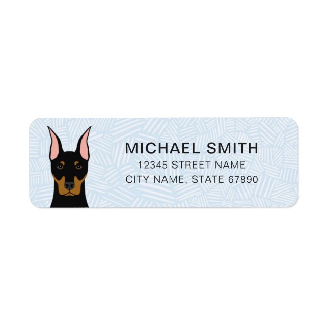 Doberman Pinscher Return Address Labels (Front)