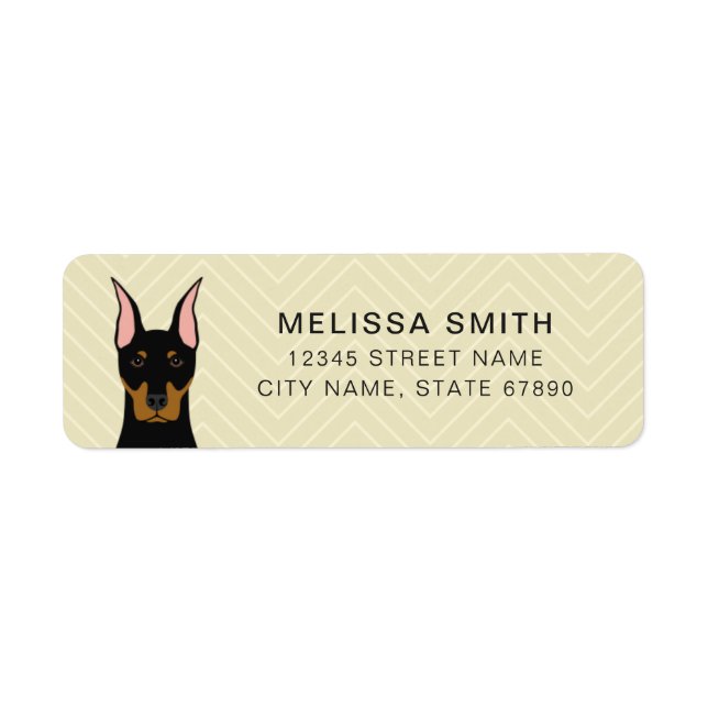 Doberman Pinscher Return Address Labels (Front)