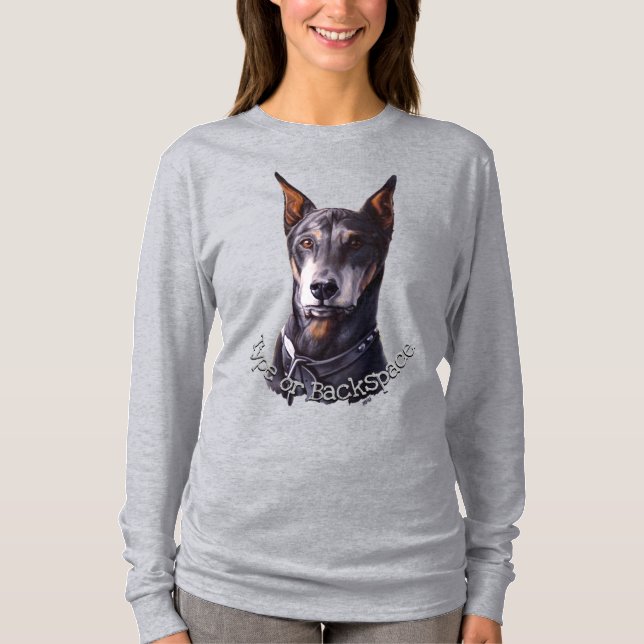 Doberman Pinscher Shirt Personalised Dog Art Shirt (Front)
