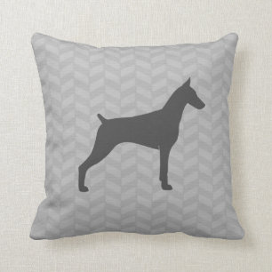 Doberman Pinscher Silhouette Cushion