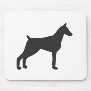 Doberman Pinscher Silhouette Mouse Pad