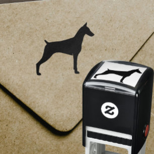 Doberman Pinscher Silhouette Self-inking Stamp