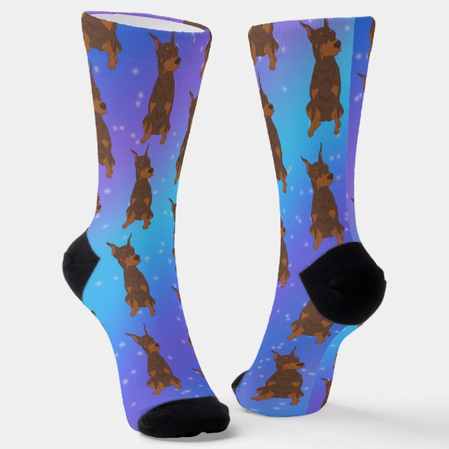 Doberman Pinscher Socks (Angled)