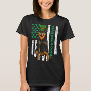 Doberman Pinscher St Patricks Day Irish American F T-Shirt