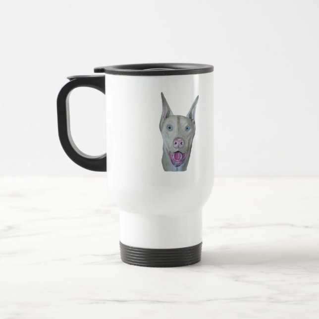 Doberman Pinscher Travel Mug (Left)