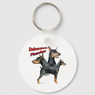 Doberman Pinscher Trio 2 - Keychain