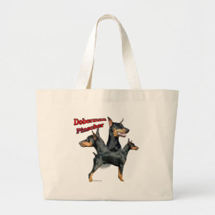 Doberman Pinscher Trio 2 Large Tote Bag