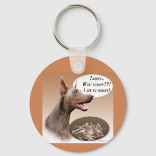 Doberman Pinscher Turkey Key Ring