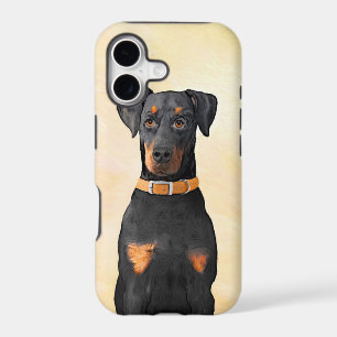 Doberman Pinscher Uncropped Painting Original Art