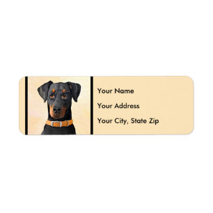 Doberman Pinscher Uncropped Painting Original Art