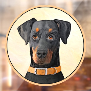 Doberman Pinscher Uncropped Painting Original Art