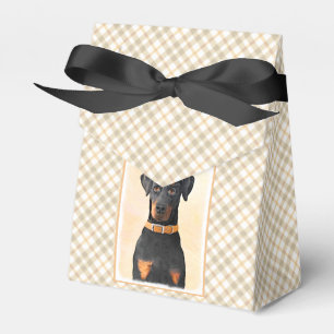 Doberman Pinscher Uncropped Painting Original Art Favour Box
