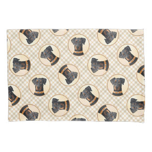 Doberman Pinscher Uncropped Painting Original Art Pillowcase