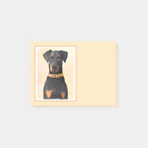 Doberman Pinscher Uncropped Painting Original Art Post-it Notes