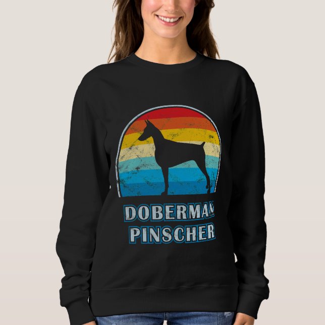 Doberman Pinscher Vintage Design Dog Sweatshirt (Front)