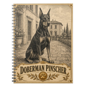 Doberman Pinscher, Vintage Heritage Dog Notebook