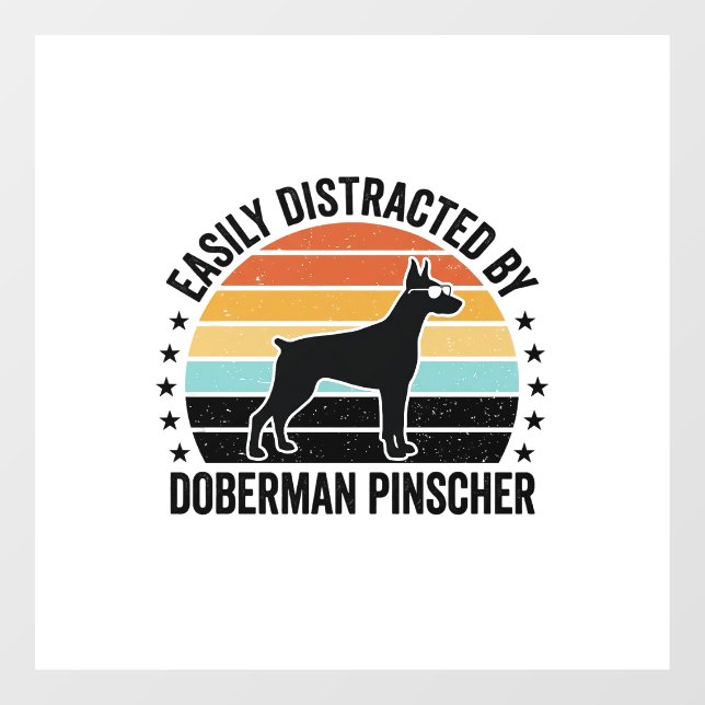 Doberman Pinscher Vintage Sunset Graphic Tee Desig (Sheet)