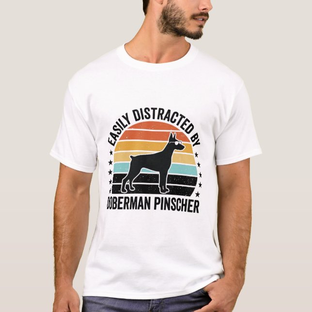 Doberman Pinscher Vintage Sunset Graphic Tee Desig (Front)