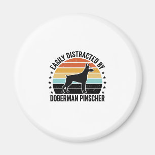 Doberman Pinscher Vintage Sunset Graphic Tee Desig Magnet