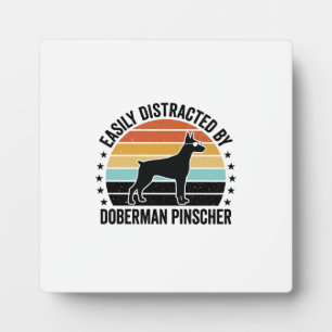 Doberman Pinscher Vintage Sunset Graphic Tee Desig Plaque