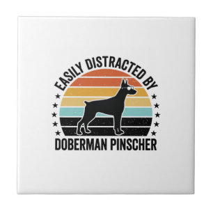 Doberman Pinscher Vintage Sunset Graphic Tee Desig Tile