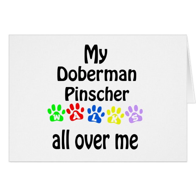 Doberman Pinscher Walks Design (Front Horizontal)