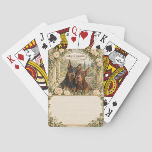 Doberman Pinscher Wedding Guest Book Signing Deck Playing Cards