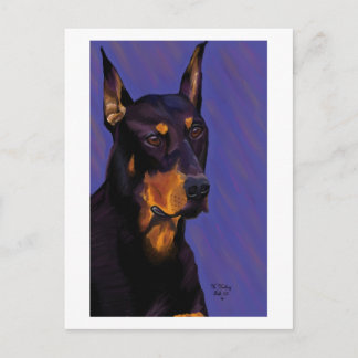 Doberman postcard