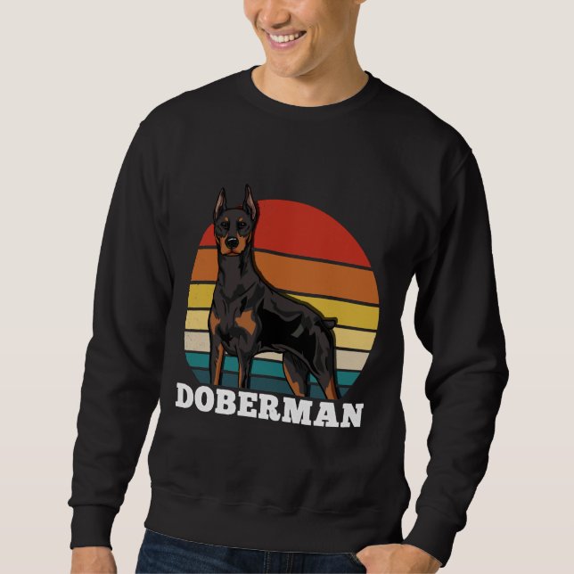 Doberman Retro  625 Sweatshirt (Front)