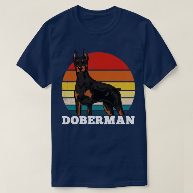 Doberman Retro T-Shirt (Design Front)