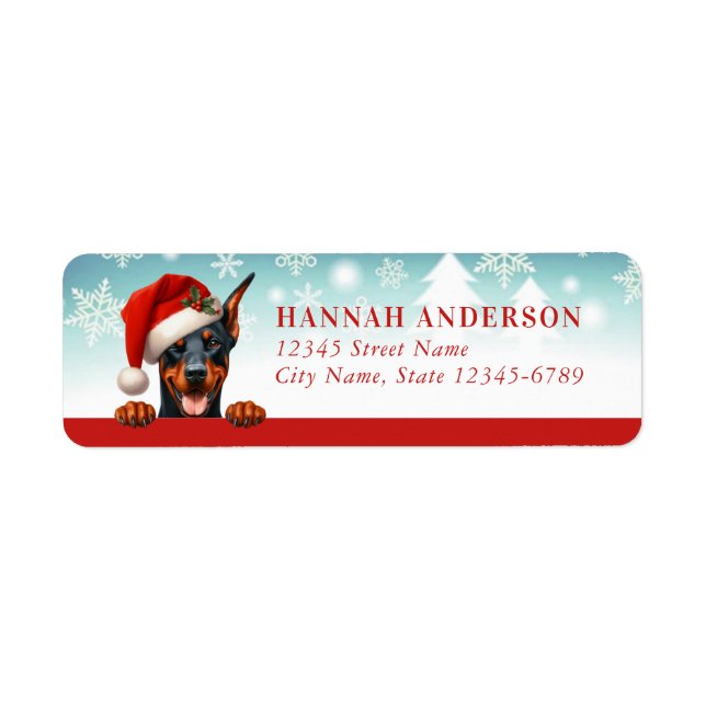 Doberman Return Address Labels (Front)