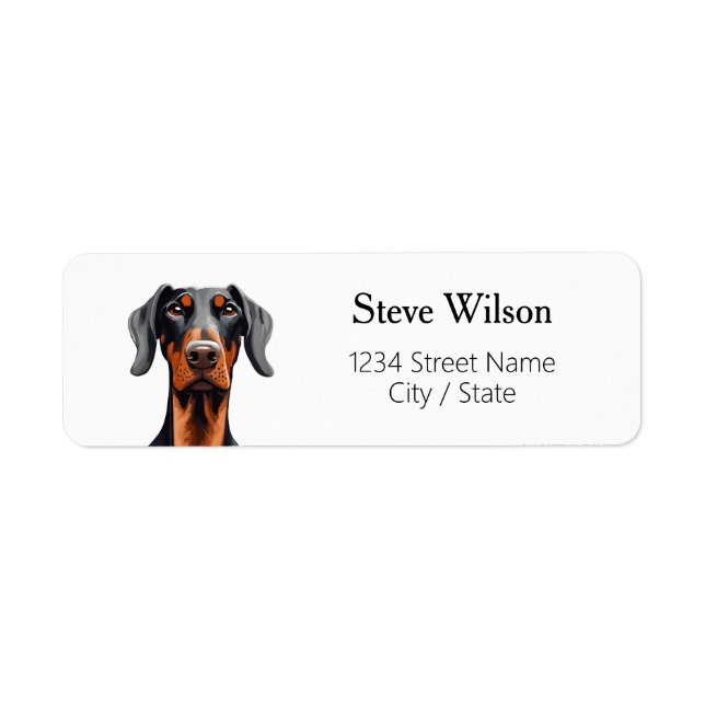 Doberman Return Address Labels (Front)