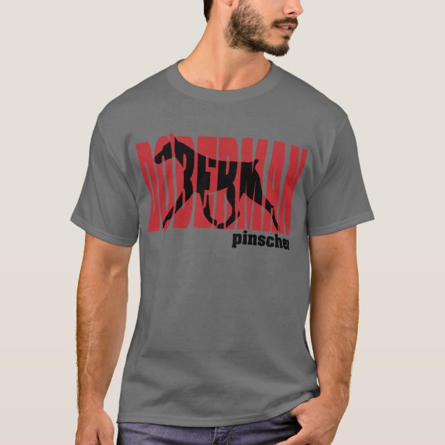 Doberman Silhouette, moving T-Shirt (Front)