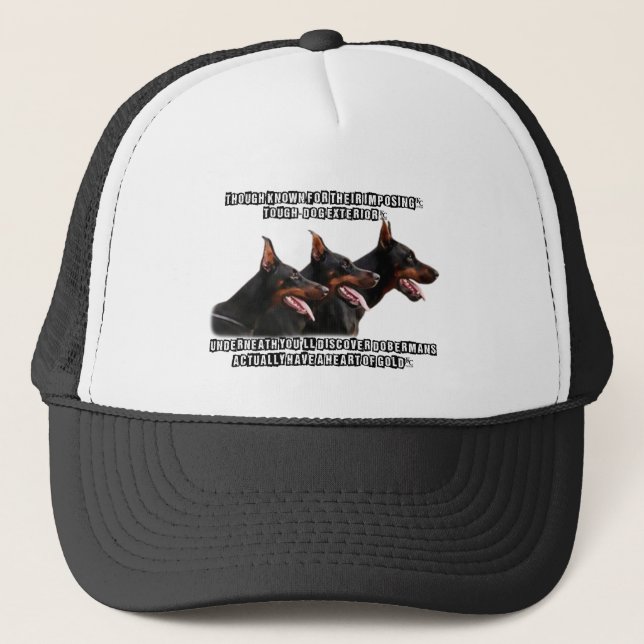 Doberman   T-Shirt Trucker Hat (Front)